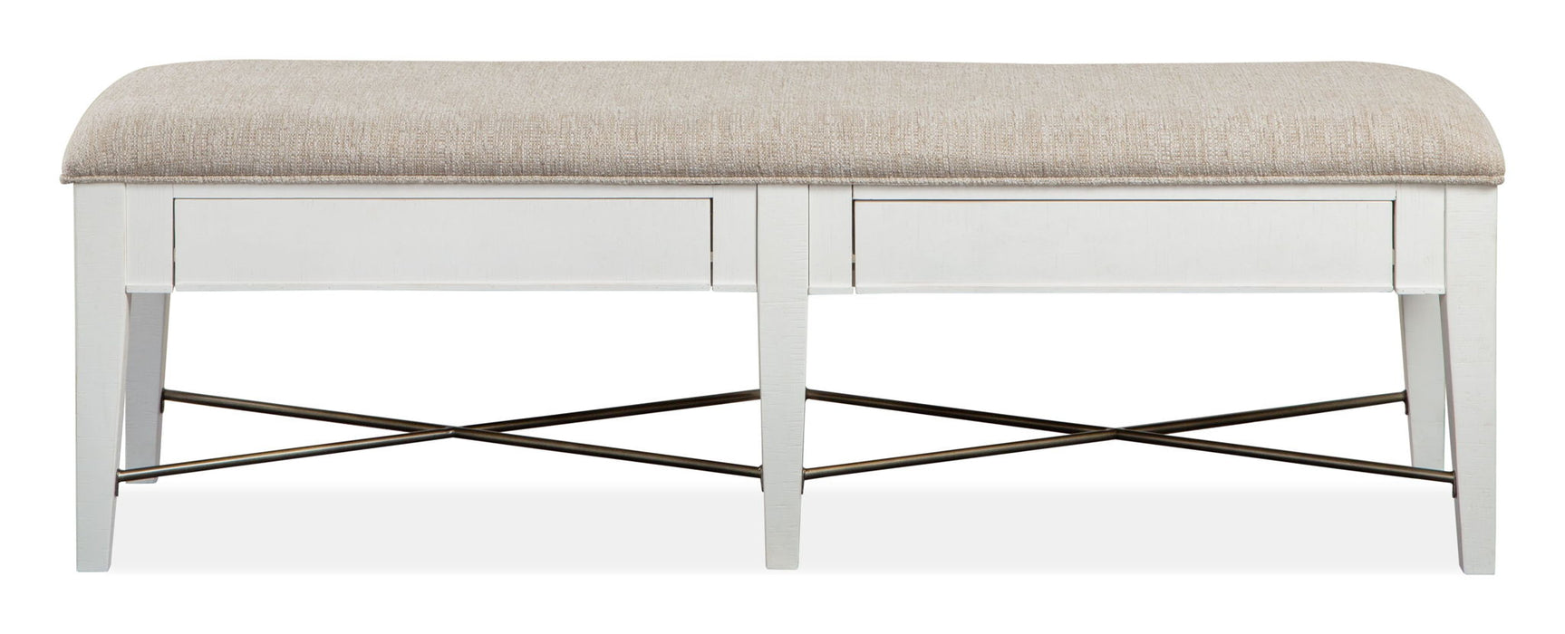 Heron Cove - Bench With Upholstered Seat - Chalk White