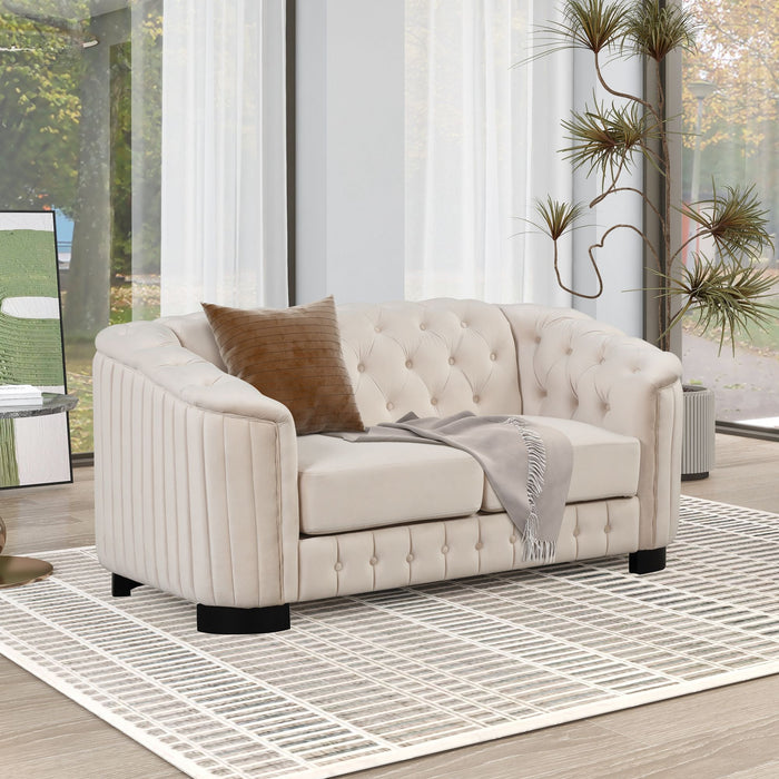Upholstered 3 Piece Sofa Set With Legs
