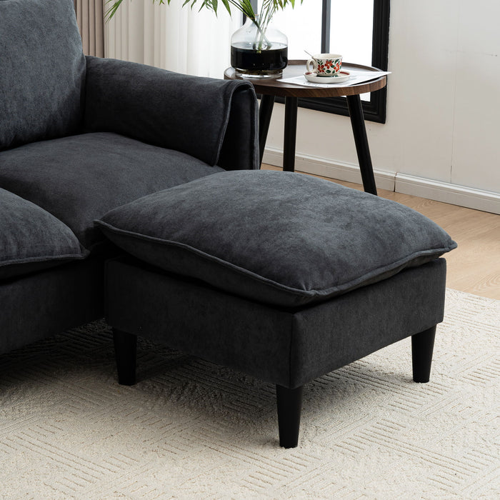 Convertible Combination Sofa With Footstools With Storage