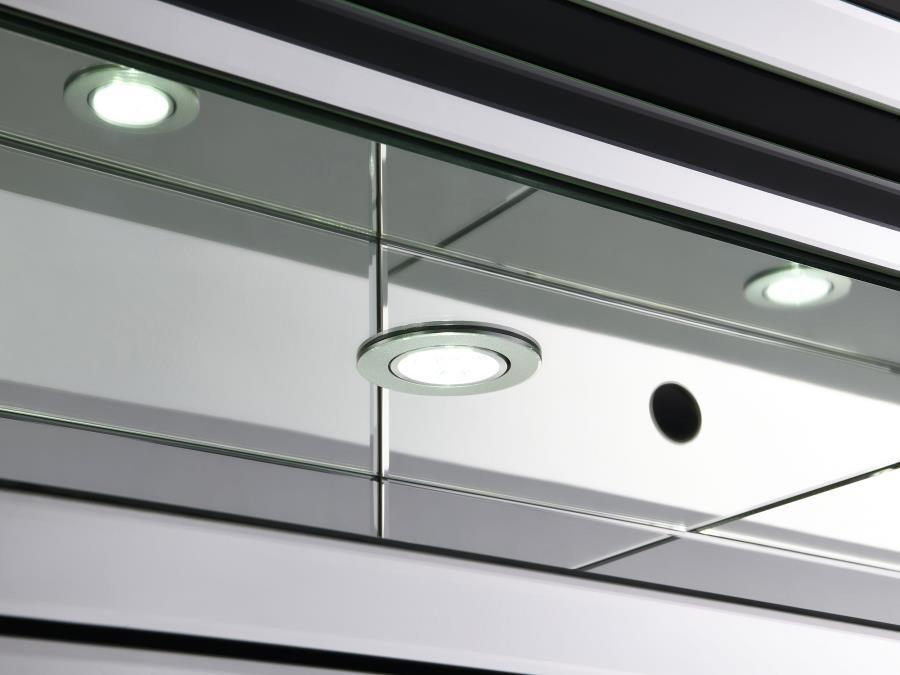 Melinda - 2-Door LED Mirrored Wine Storage Bar Cabinet - Silver