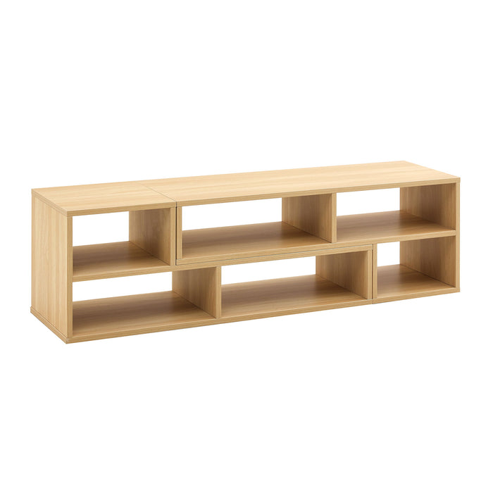Cube TV Stand With Open Storage And 2 Shelves