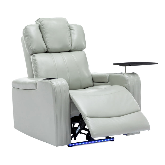 Power Recliner Theater Chair With Cooling Cup Holder, Bluetooth Speaker, LED Lights, USB Ports