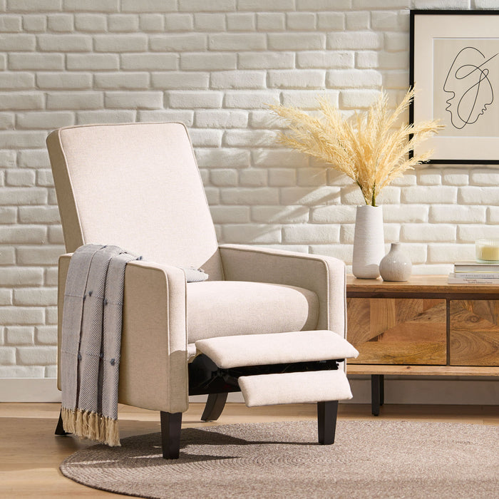 Minimalist Design Fabric Push Back Chair