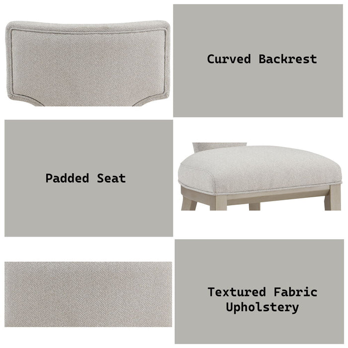 Kasa - Side Chair (Set of 2) - Linen & Champagne