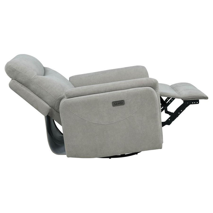 Adler - Upholstered Power Swivel Glider Recliner