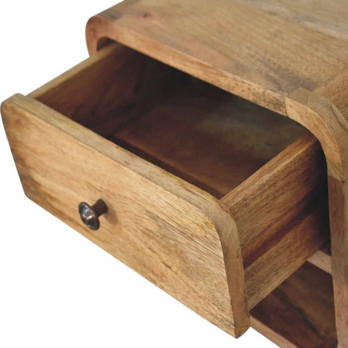 Mini Floating Open Bedside - Oak
