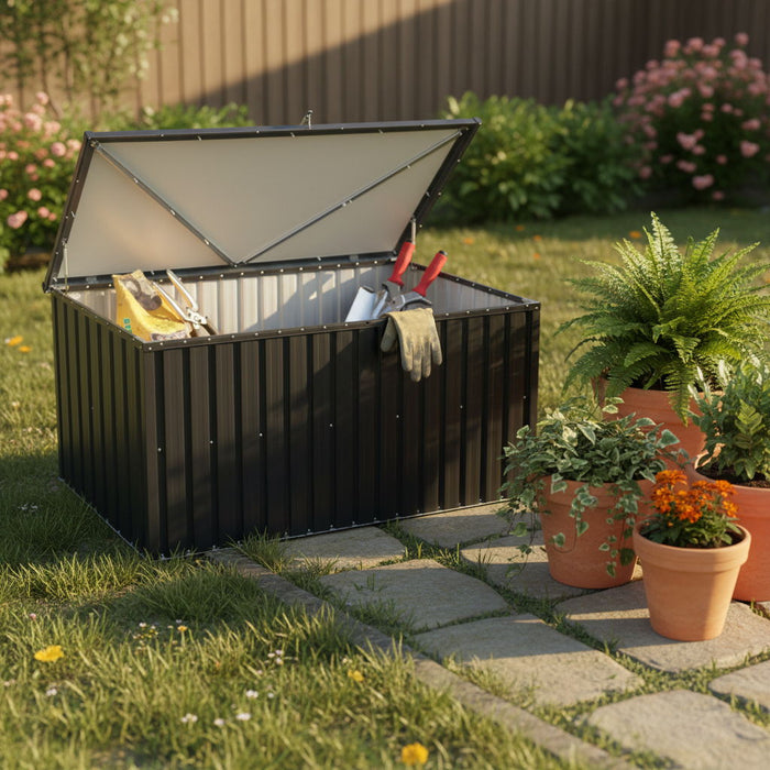 Out Door Metal Storage Box Store Medium - Black