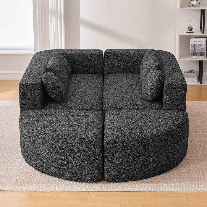 Boneless - Couch Modular Sectional Sofa With Deep Seating And Curved Design