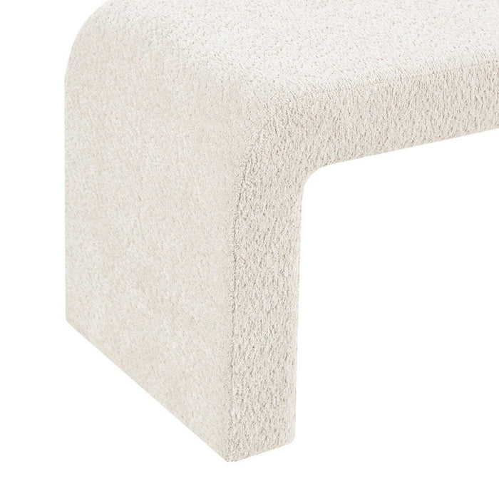 Modern Waterfall Bench - Cream