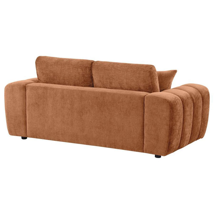 Burnett - Chenille Upholstered Wide Arm Loveseat