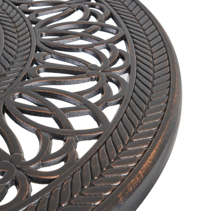 Phoebe - Outdoor Cast Bar Table - Black