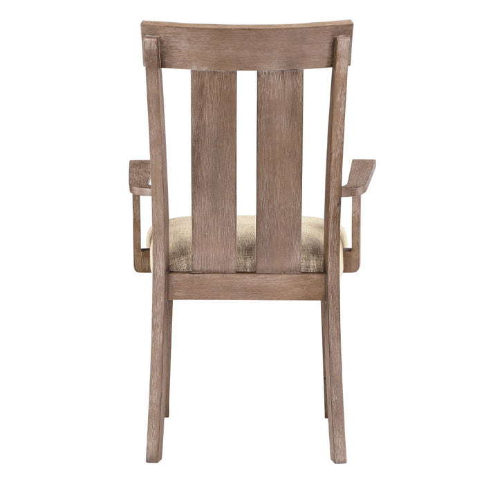 Nathaniel - Arm Chair (Set of 2) - Fabric & Maple