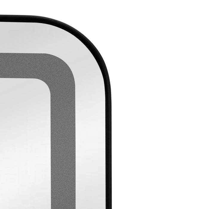 Rectangle Medicine Cabinet Mirror Bathroom Mirror With Storage Wall Mounted Medicine Mirror Cabinet With LED - Black