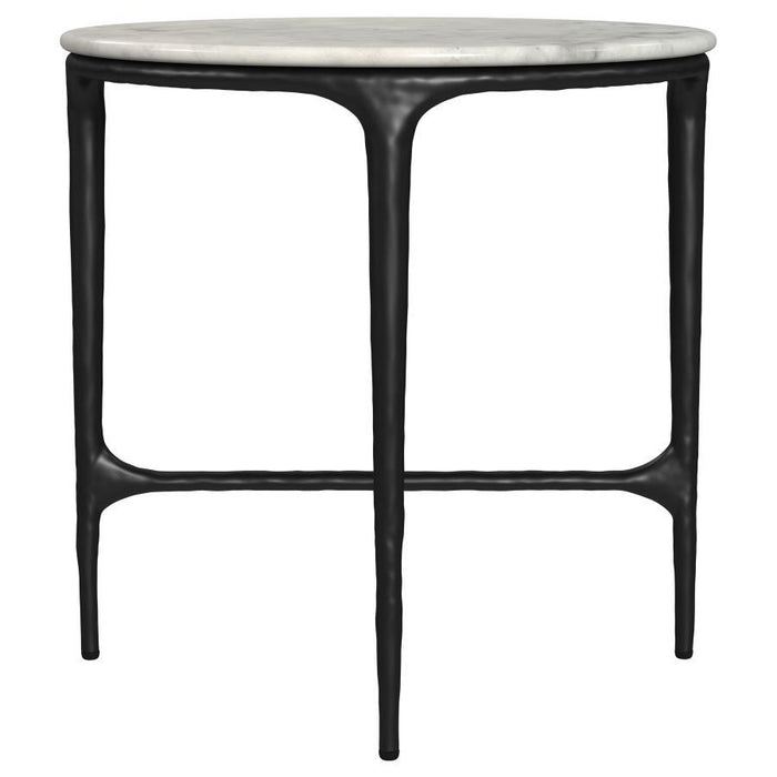 Hermas - Round Marble Coffee And End Table Set