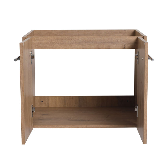 Modern Floating Bathroom Vanity With Resin Sink, Soft Close Doors