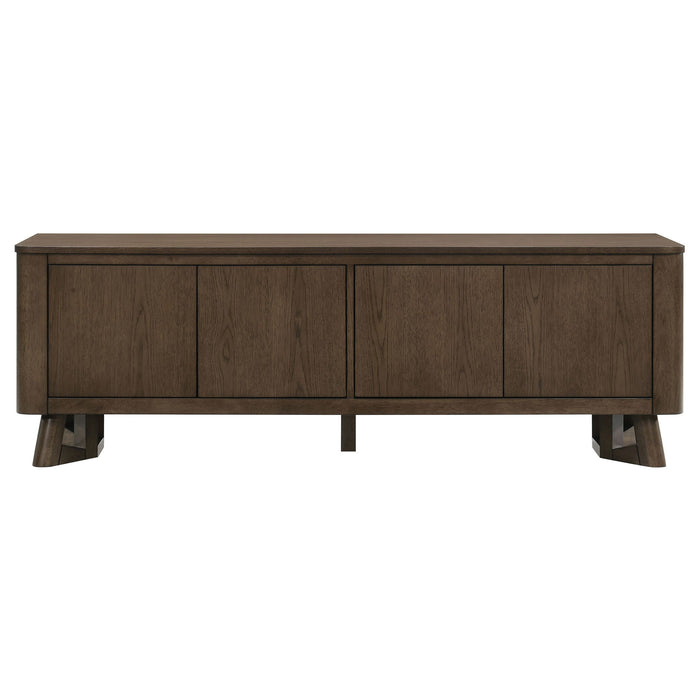 Trotter 71-inch 4-Door Wood TV Stand Media Console Brown