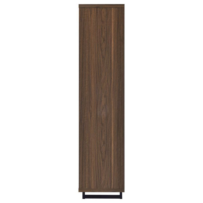 Maddox - 3-Shelf Cabinet Bookcase - Walnut