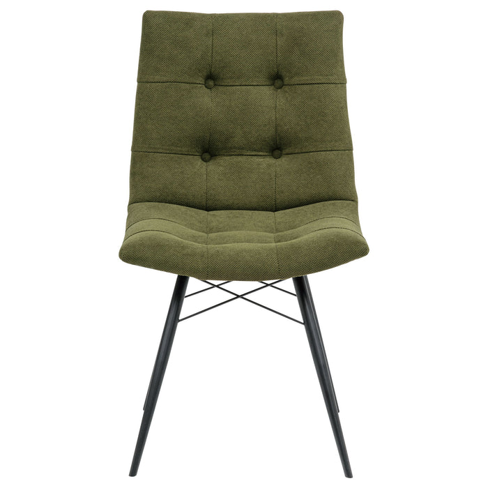 Aiken Fabric Upholstered Dining Side Chair Saddle Forest Green (Set of 4)