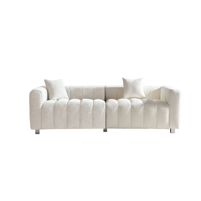 Modern 3 Seater Sofa With 2 Pillows