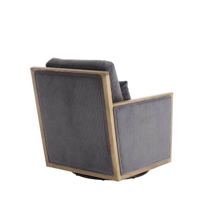 Comfy Accent Barrel Chair, 360 Degree Swivel