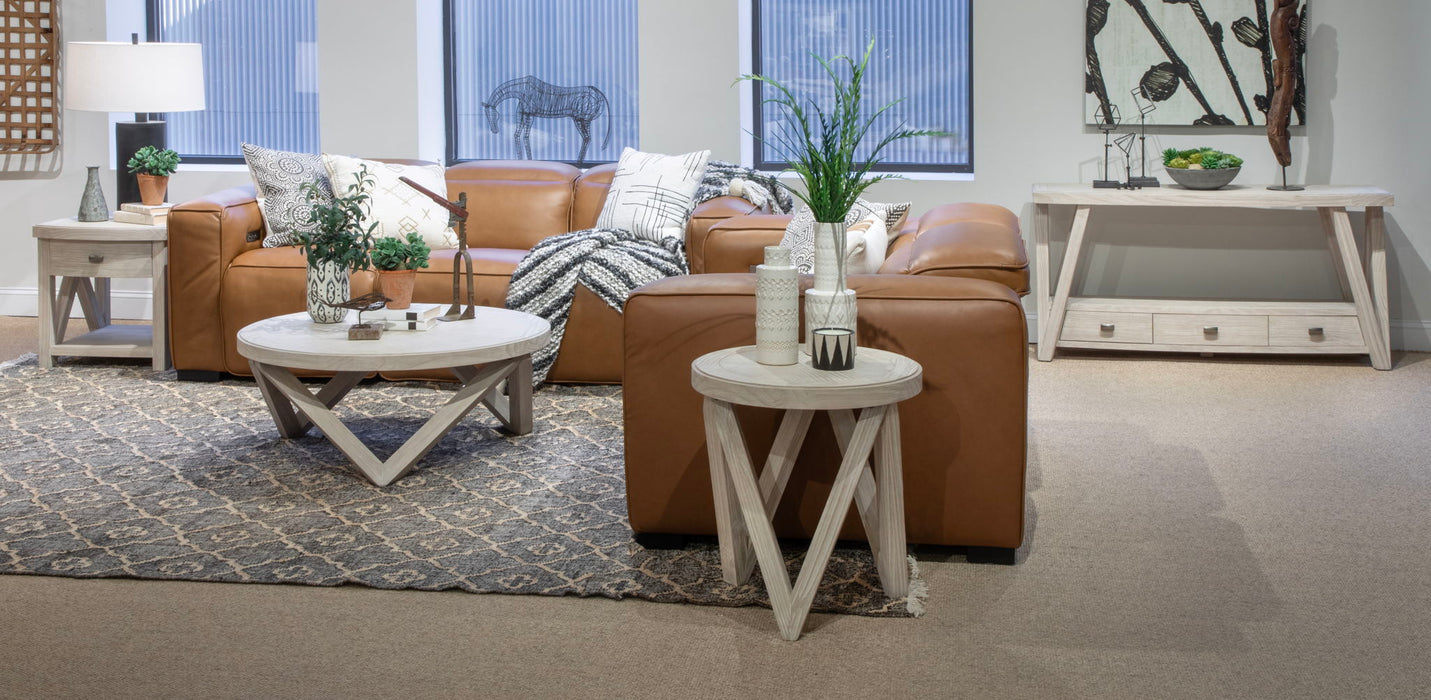 Bostwick - Round End Table - Coconut Cream