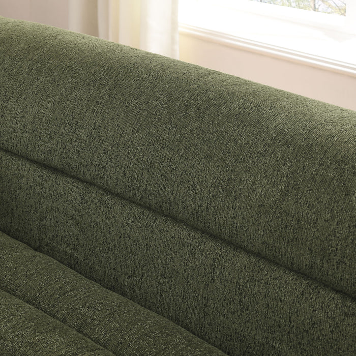 Upholstered L-Shaped Modular Sectional Sofa With Chaise, Wave-Shaped Armrest