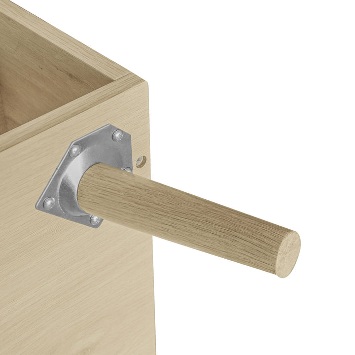 2 Door Shoe Rack, Freestanding, Modern Shoe Storage Cabinet, For Entryway - Natural