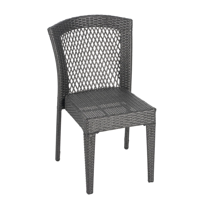 Farley - Stacking Sidechair (Set of 2) With Open Backrests - Gray