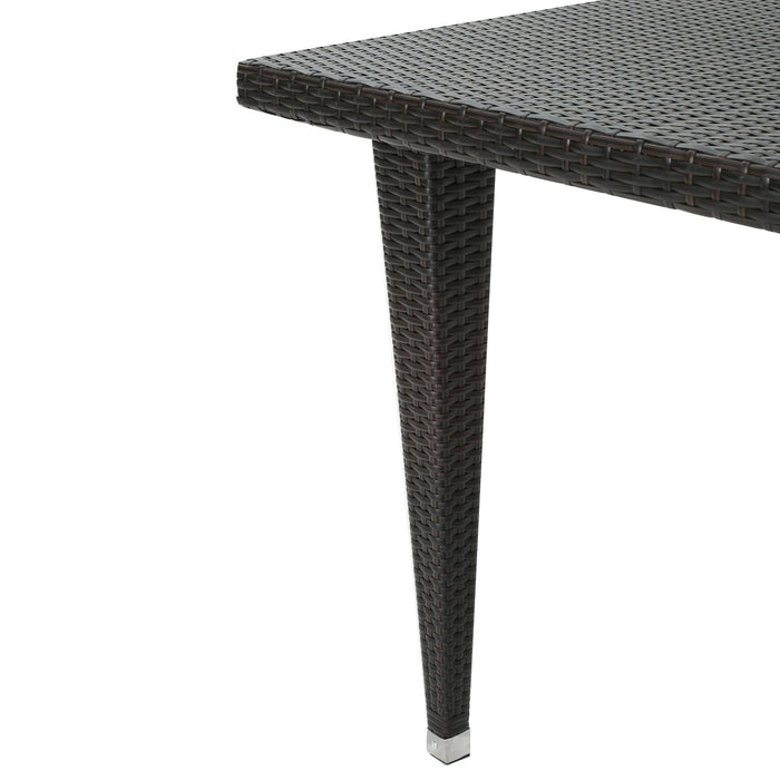 Reflect - Outdoor Dining Table With Rattan Cover - Dark Gray