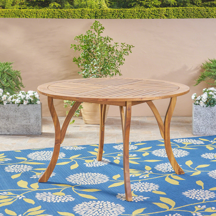 Hermosa - Outdoor Acacia Wood Table Circular Design