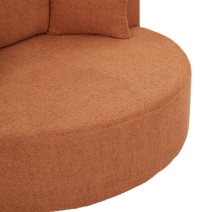 360° Swivel Accent Barrel Chair With 3 Removable Pillows For Living Room