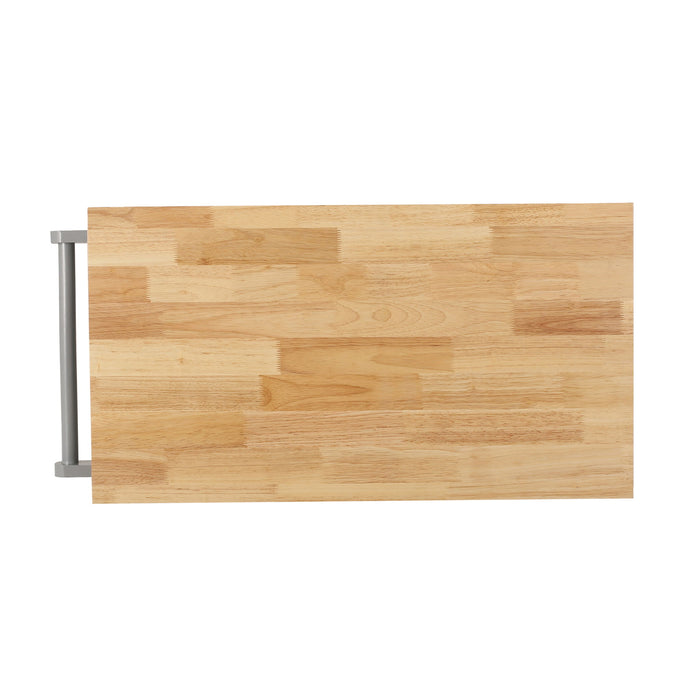 Aidah - Contemporary Kitchen Cart With Wheels - Gray