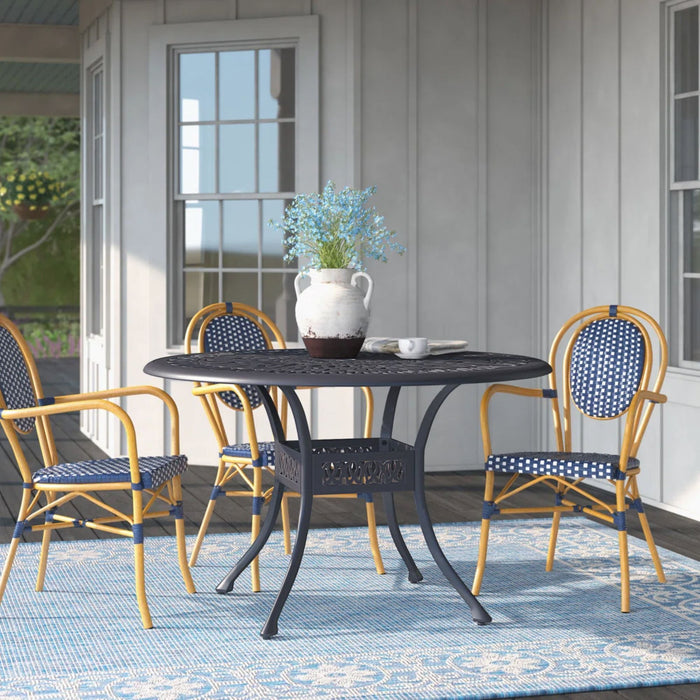 Outdoor Patio Aluminum 48" Round Dining Table - Dessert Night