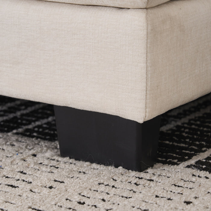 U Shaped Sofa With Console, Cupholders, USB Ports, 6 Seat, Bronzing Suede & Chenille