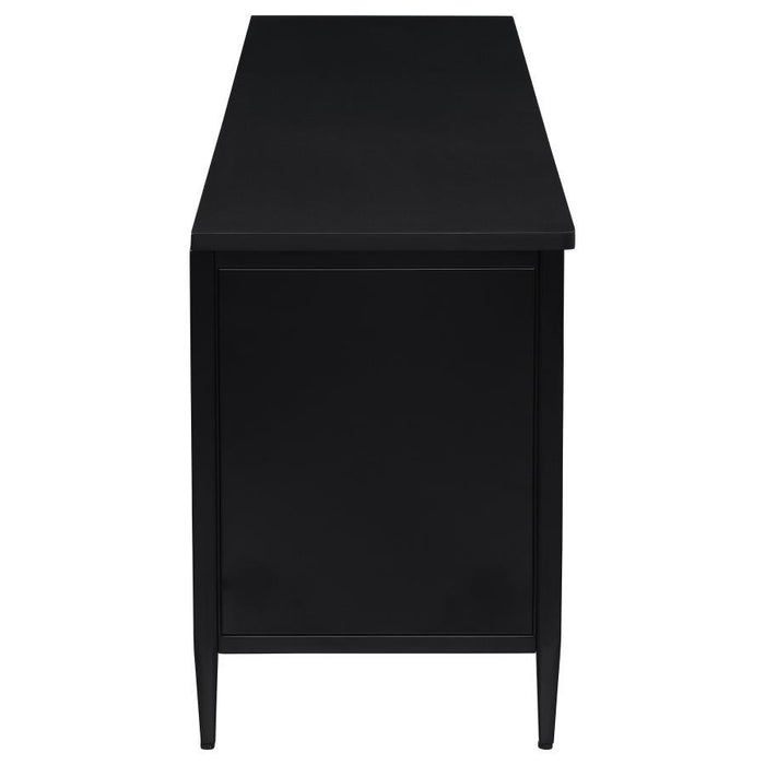 Amherst - 70" 2-Door Metal TV Stand Media Console - Black