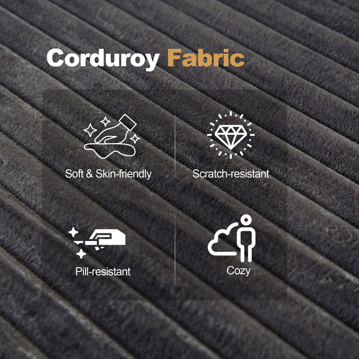 Modular Sectional Sofa With Chaise, L Shaped Cloud Couch With Deep Seat, Sectional Couches For Living Room - Black