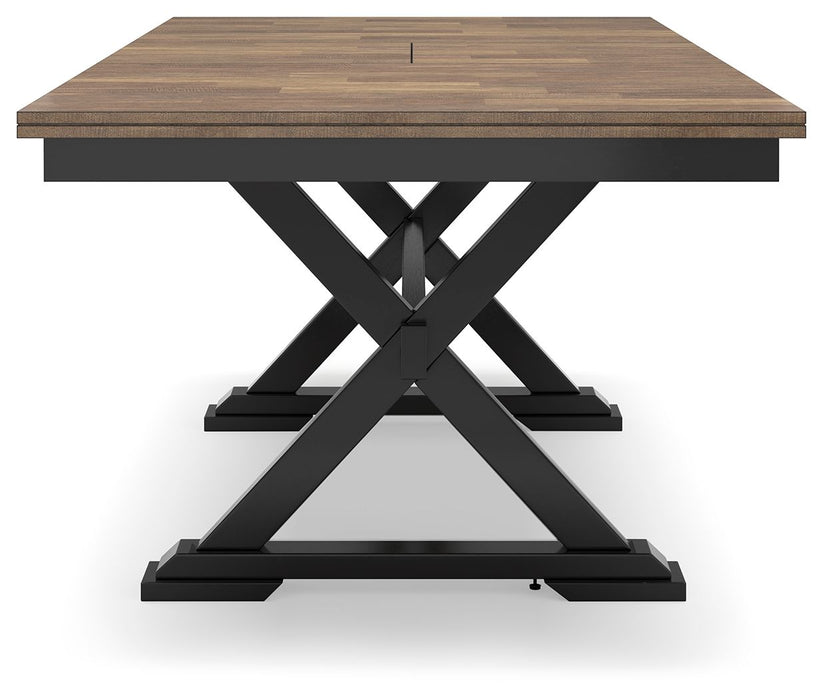 Wildenauer - Rectangular Dining Extension Table - Brown / Black
