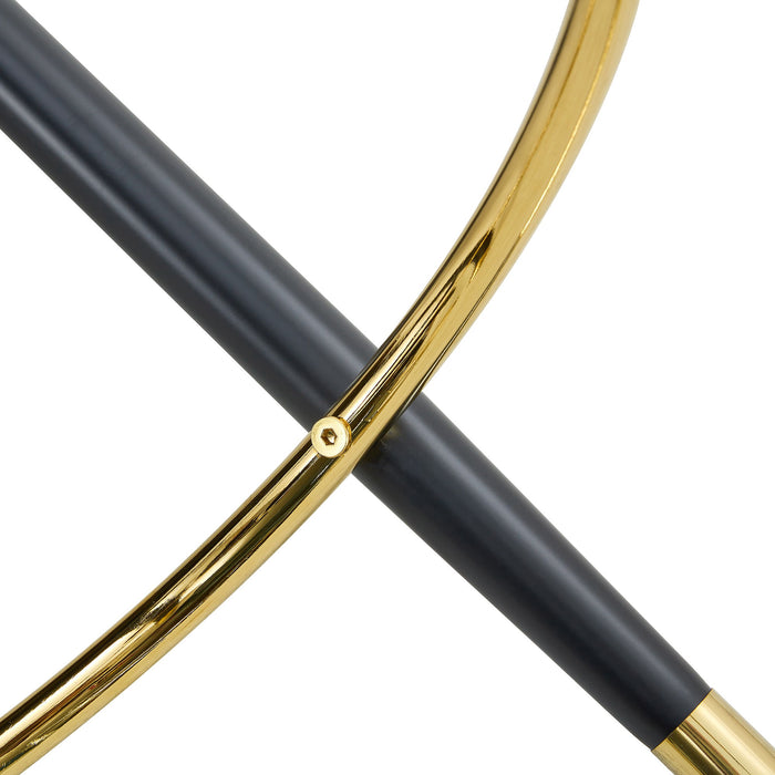 Upholstered Rotatable Bar Chair With Metal Legs For Dining Room