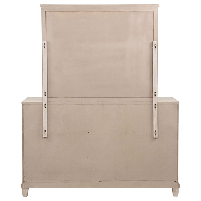 Pembroke 6-drawer Bedroom Dresser with Mirror Washed Oak