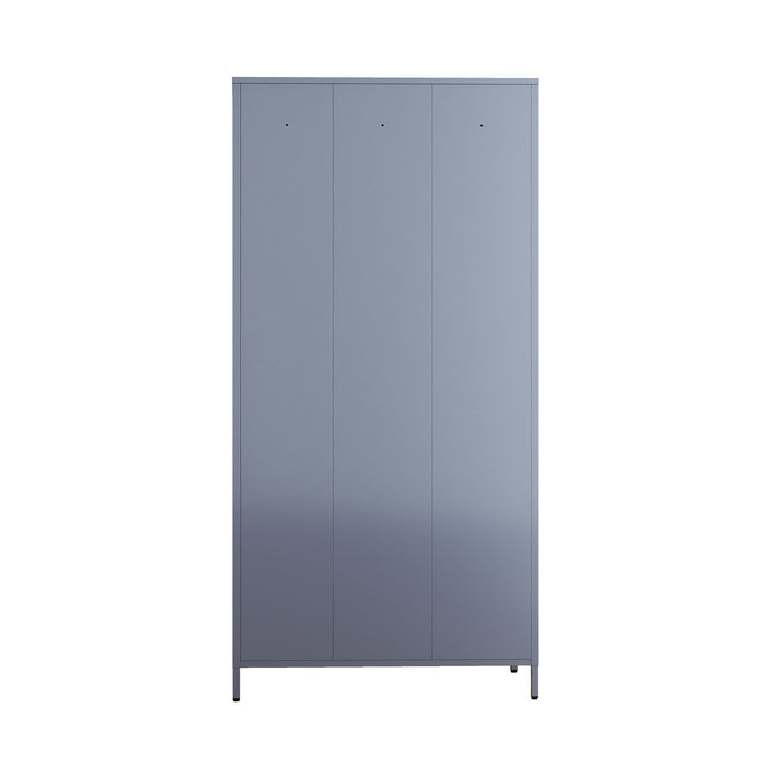 9 Door Lockers With Lock For Storage In Office, School, Gym, And Bedroom - Gray