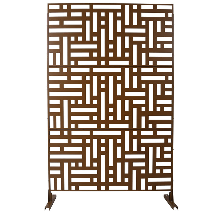 Decorative Freestanding Metal Privacy Screen For Indoor & Outdoor Use