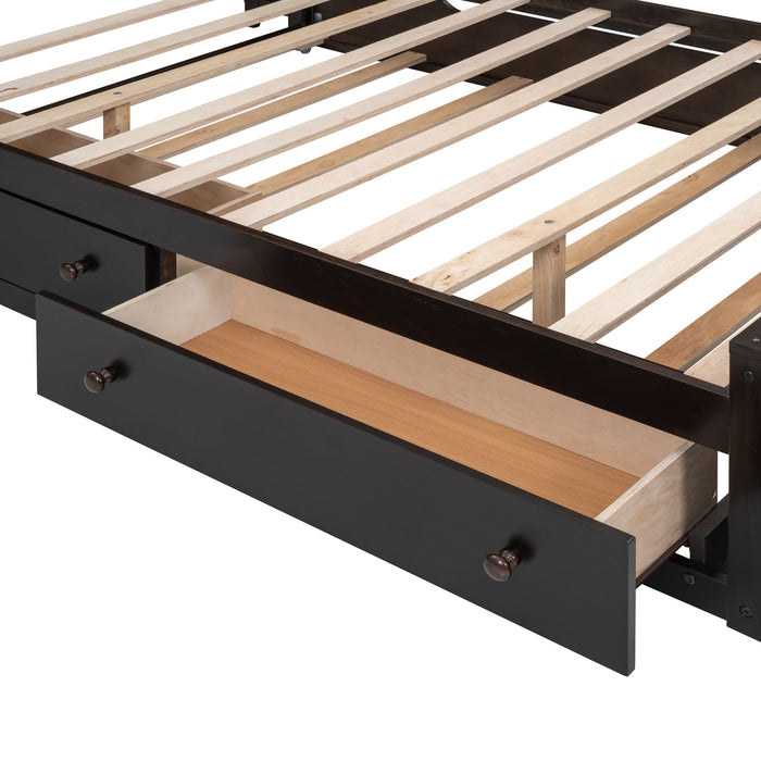 Bed With All In One Cabinet, Shelf And Sockets, Trundle