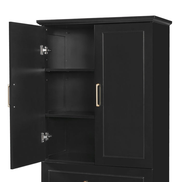 Freestanding Bathroom Cabinet With 3 Drawers, Adjustable Shelf, Soft Close Doors