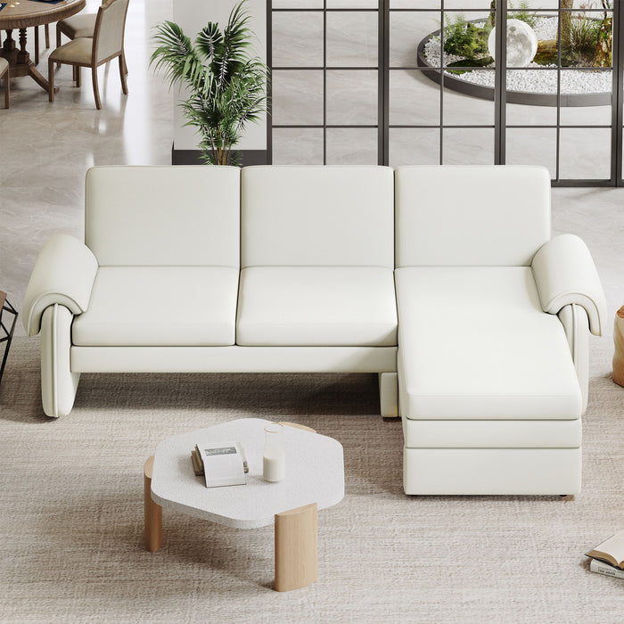 Convertible Futon Sofa Bed With Adjustable Backrest, Reversible Chaise Lounge And 2 Removable Armrest Pillows