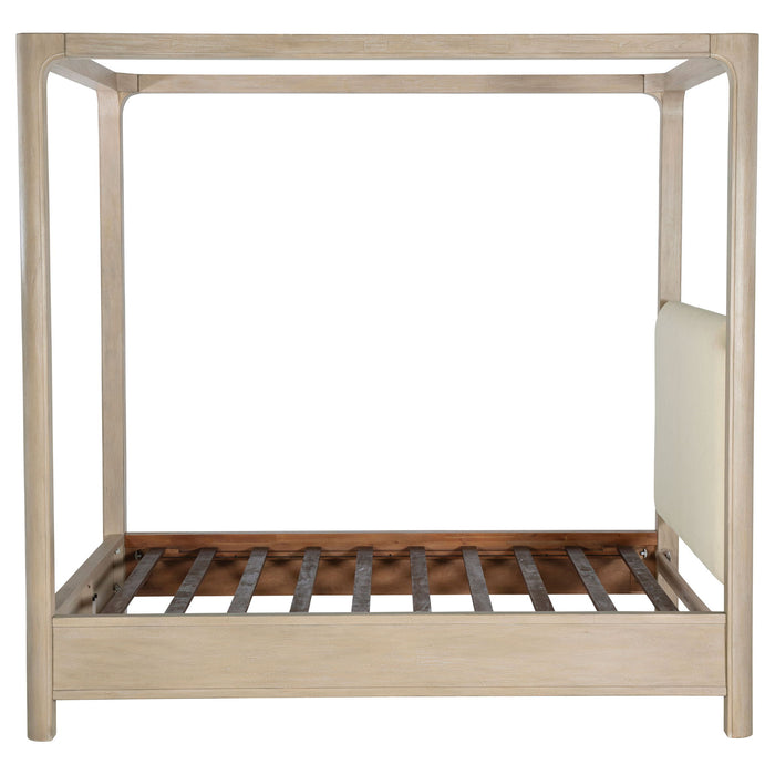 Flores - Eastern King Canopy Bed - Mango Color