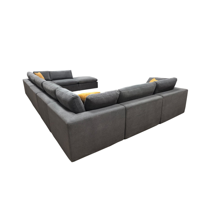 Custom Configuration Modular Sectional & Toss Pillows