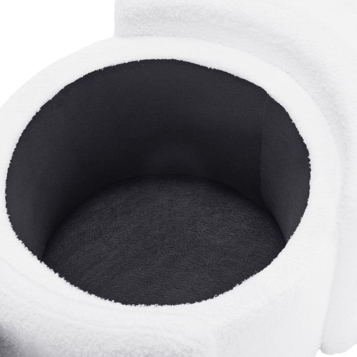 Cozy Boucle Storage Ottoman, Stylish Comfort With Hidden Storage