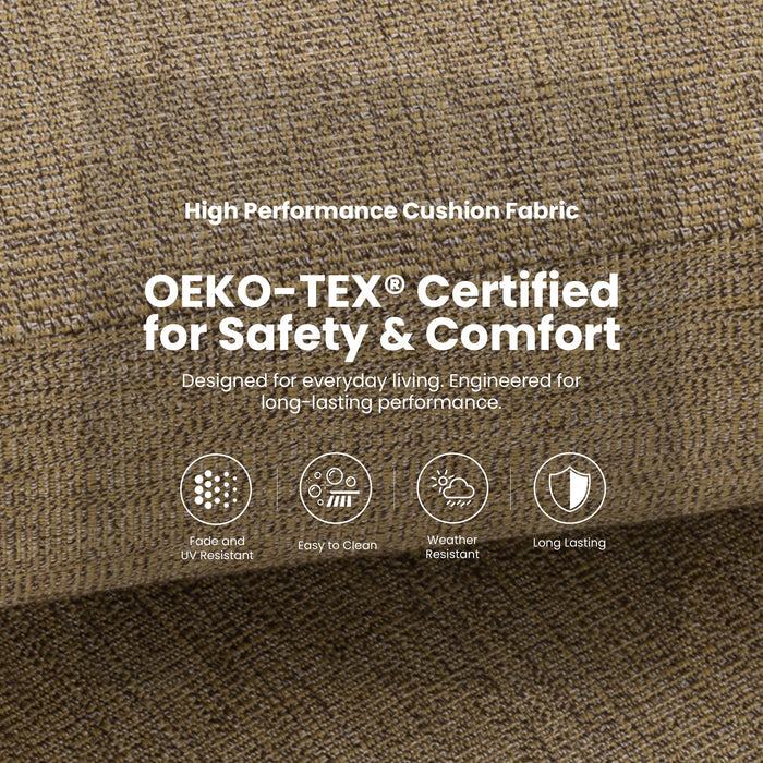 5 Pieces Outdoor Patio Bar Set, Rounded Square Sintered Stone Table & 4 Swivel Bar Chairs