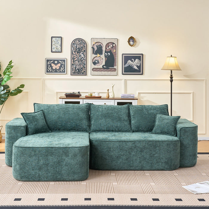 L-Shaped Sectional Sofa Couch With Chaise, Extra Deep Seats