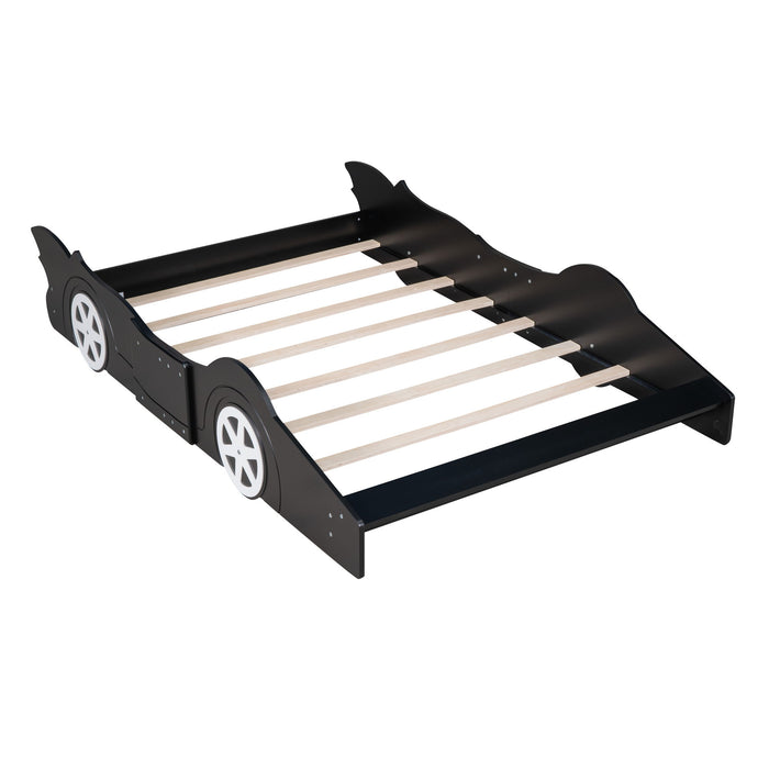 Race Car Shaped Platform Bed & Wheels